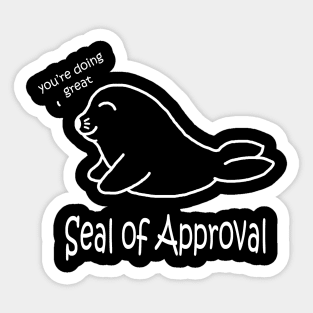 Seal of Approval White Sticker